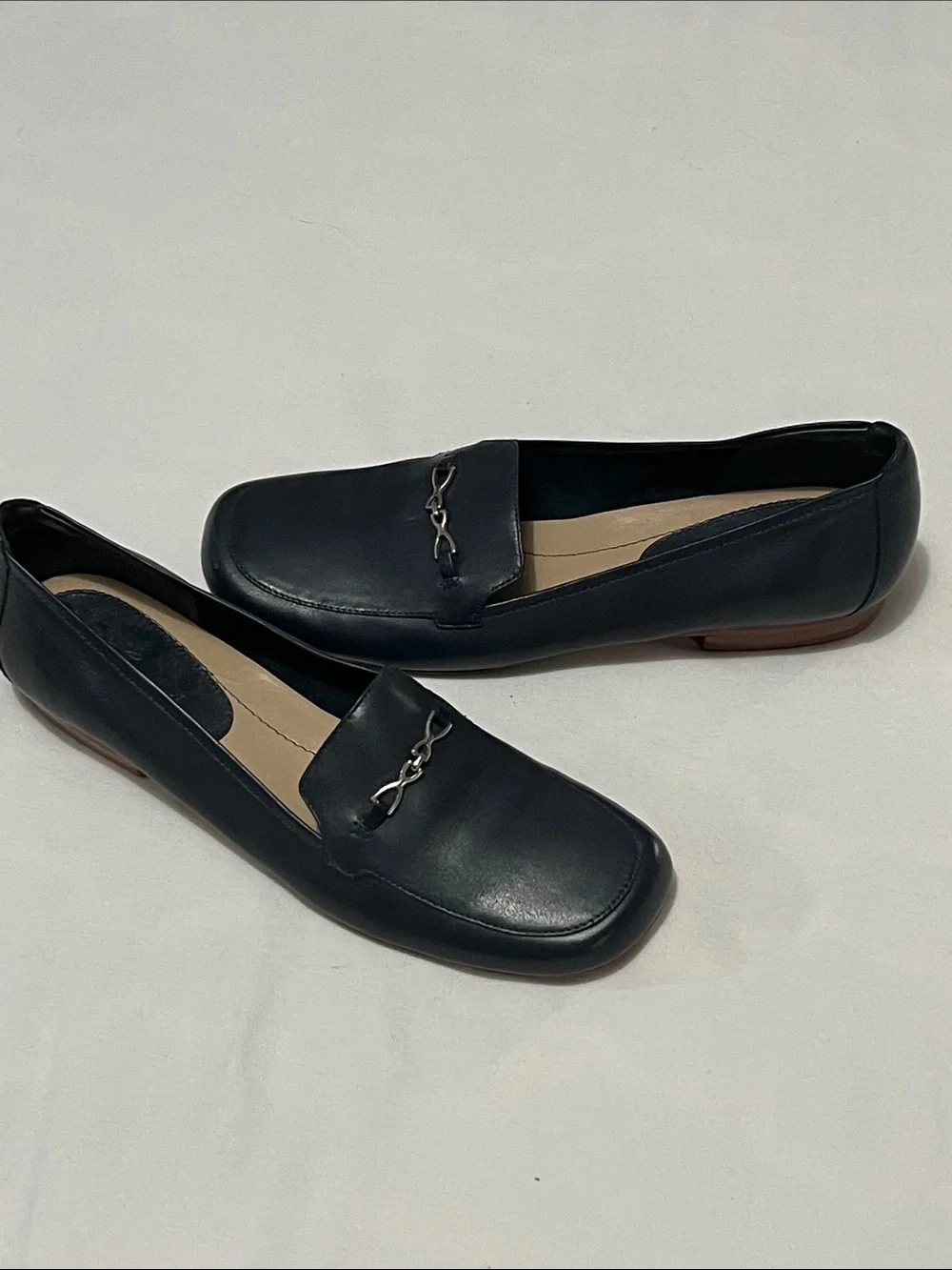 Trotters Blue Leather Loafers